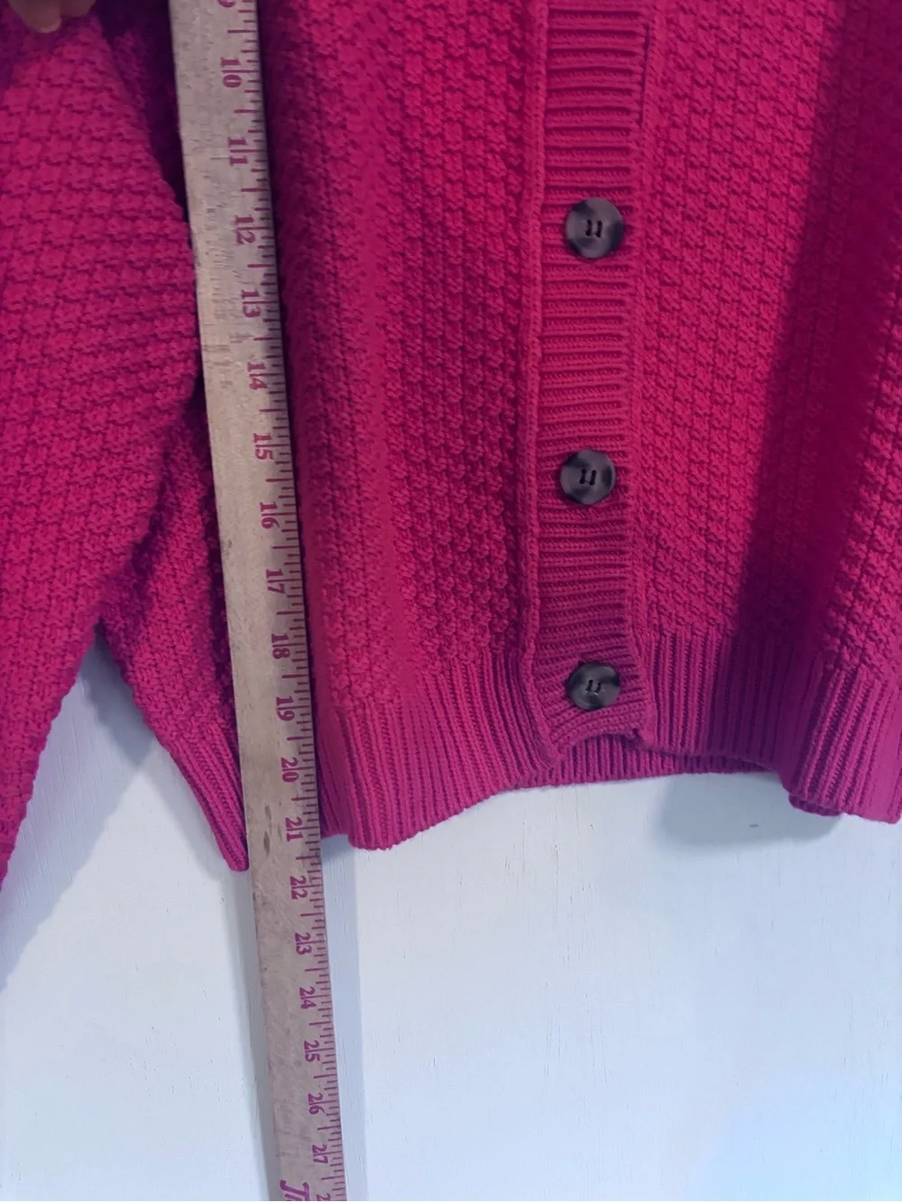 Free People Bright Fuchsia Button-Up Cropped Cardigan